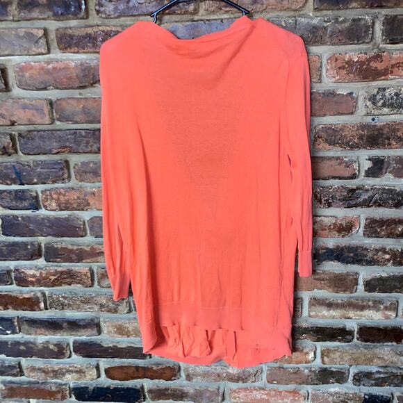 Gap Coral Orange Slouchy Oversized Cardigan Sweater Women's Size large - Picture 6 of 6